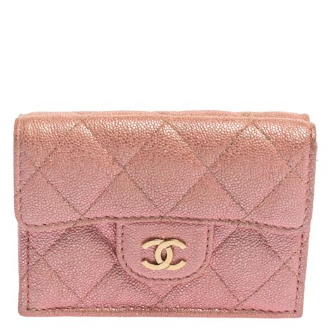 chanel caviar wallet camille pink|Long Wallets .